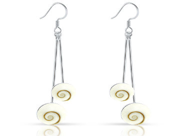 Boucles d'Oreilles Argent 925 Oeil de Sainte Lucie