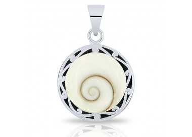 Pendentif Ethnique Oeil de Sainte Lucie Argent 925/1000