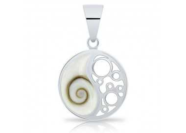 Pendentif Yin Yang Argent 925 Oeil de Sainte Lucie