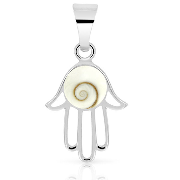 Pendentif Oeil de Sainte Lucie Main de Fatma Argent 925