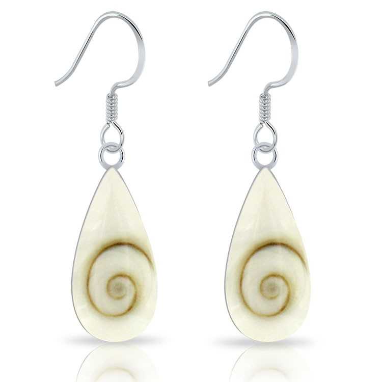 Boucles d'Oreilles Teardrop Oeil de Sainte Lucie Argent 925/1000