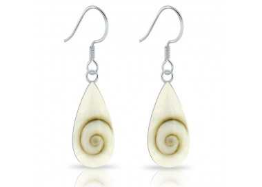 Boucles d'Oreilles Teardrop Oeil de Sainte Lucie Argent 925/1000