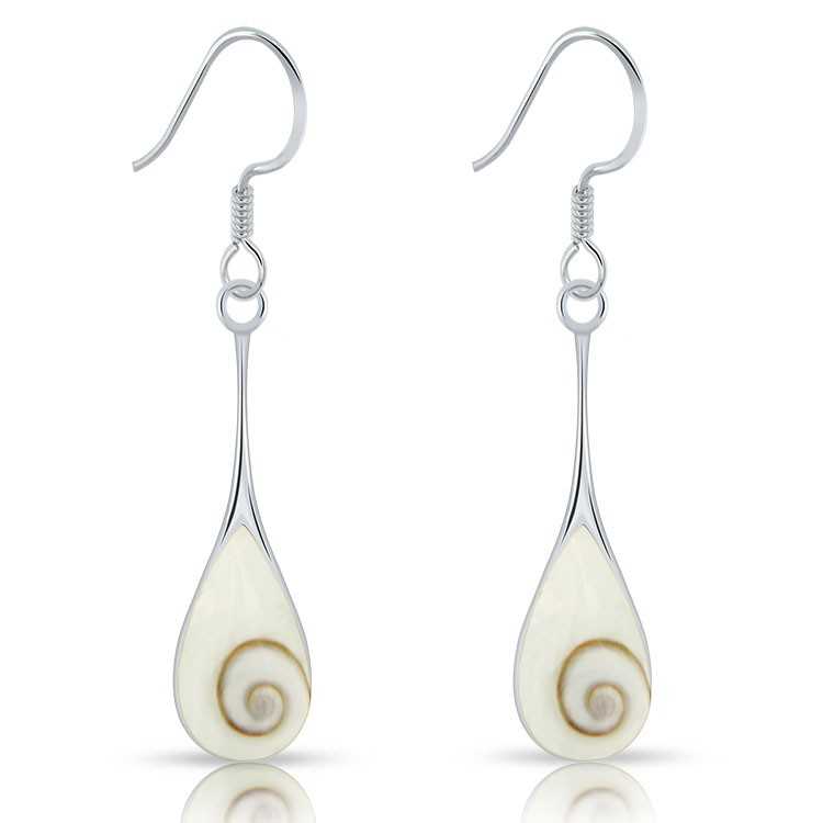 Boucles d'Oreilles pendantes Oeil de Sainte Lucie en Argent 925