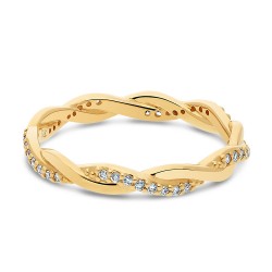 Alliance en Or Jaune 375/1000 et Diamants blancs