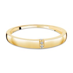 Alliance Or Jaune 375/1000 sertie Diamants