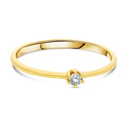 Bague Solitaire en Or Jaune sertie Diamant