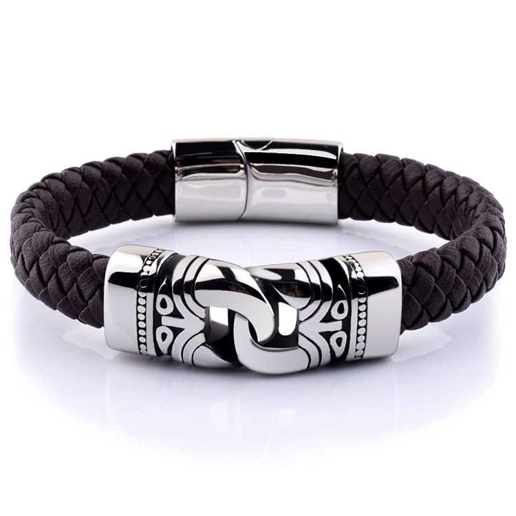 Bracelet Homme Acier - Design Robuste Et élégant - Couleur Anthracite - Fabrication Française