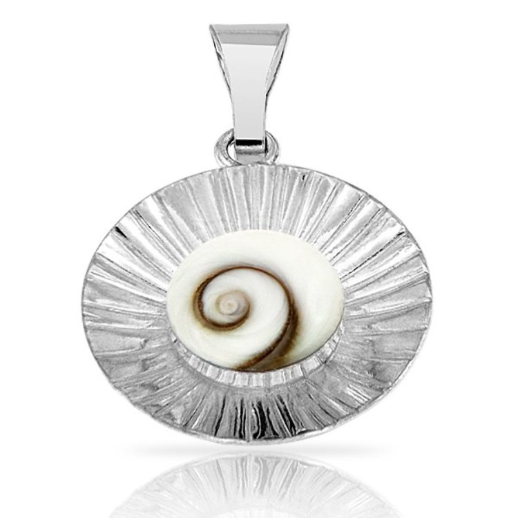 Pendentif Oeil de Sainte Lucie Argent 925/1000 strié