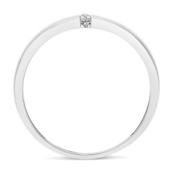 Alliance Or Blanc sertie Diamants blancs profil