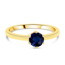 Bague Solitaire Saphir taille Rond