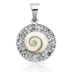 Pendentif Oeil de Sainte Lucie Argent 925/1000 Oxydes de Zirconium 