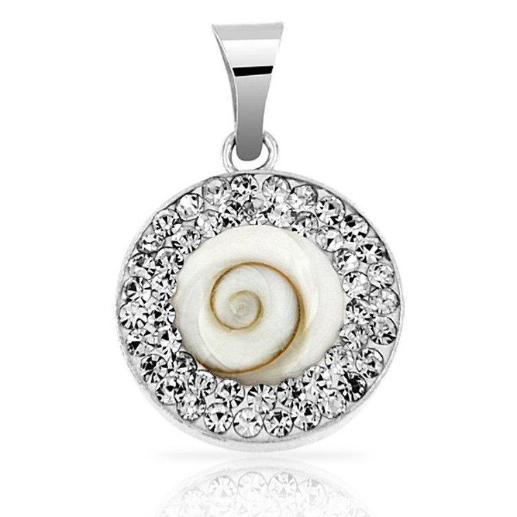 Pendentif Oeil de Sainte Lucie Argent 925/1000 Oxydes de Zirconium 