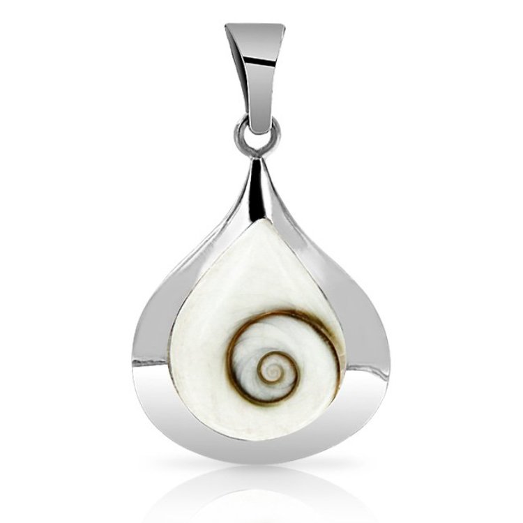 Pendentif Oeil de Sainte Lucie Goutte d'eau Argent 925/1000 