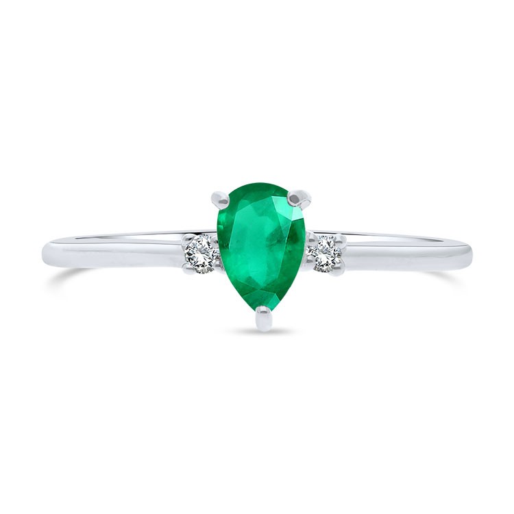 BAGUE DE MARIAGE diamant émeraude naturelle taille émeraude