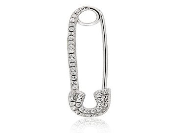 Pendentif Epingle à Nourrice Argent 925 Oxydes de Zirconium