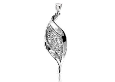 Pendentif Flamme Argent 925 Oxydes de Zirconium