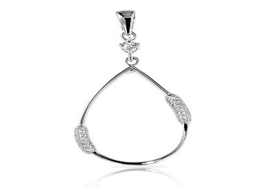 Pendentif Teardrop Argent 925 Oxydes de Zirconium