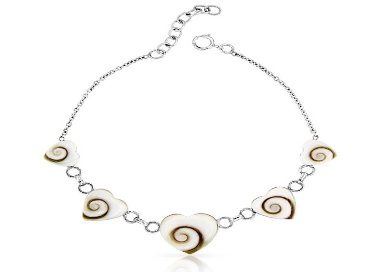 Bracelet Coeur Argent 925/1000 Oeil de Sainte Lucie