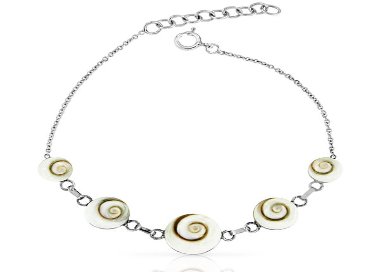 Bracelet Cinq Nacres Oeil de Sainte Lucie Argent 925/1000