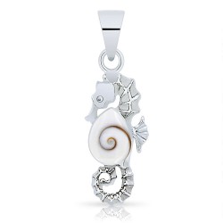 Pendentif Oeil de Sainte Lucie Hippocampe Argent 925/1000