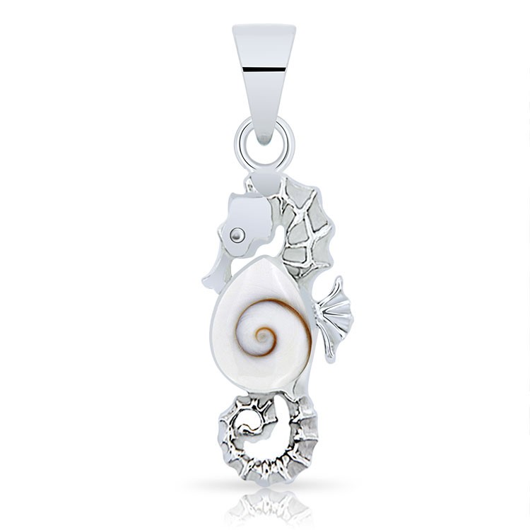 Pendentif Oeil de Sainte Lucie Hippocampe Argent 925/1000