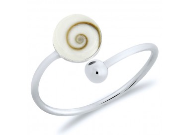 Bague Toi et Moi en Argent 925/1000 et Oeil de Sainte Lucie