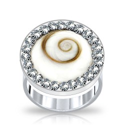 Bague Argent 925/1000 Oeil de Sainte Lucie Oxydes de Zirconium
