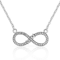 Collier Infini Infinity Argent 925 Oxydes de Zirconium blancs