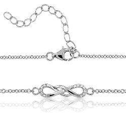Bracelet Infinity Symbole Infini Argent 925/1000 Oxydes de Zirconium