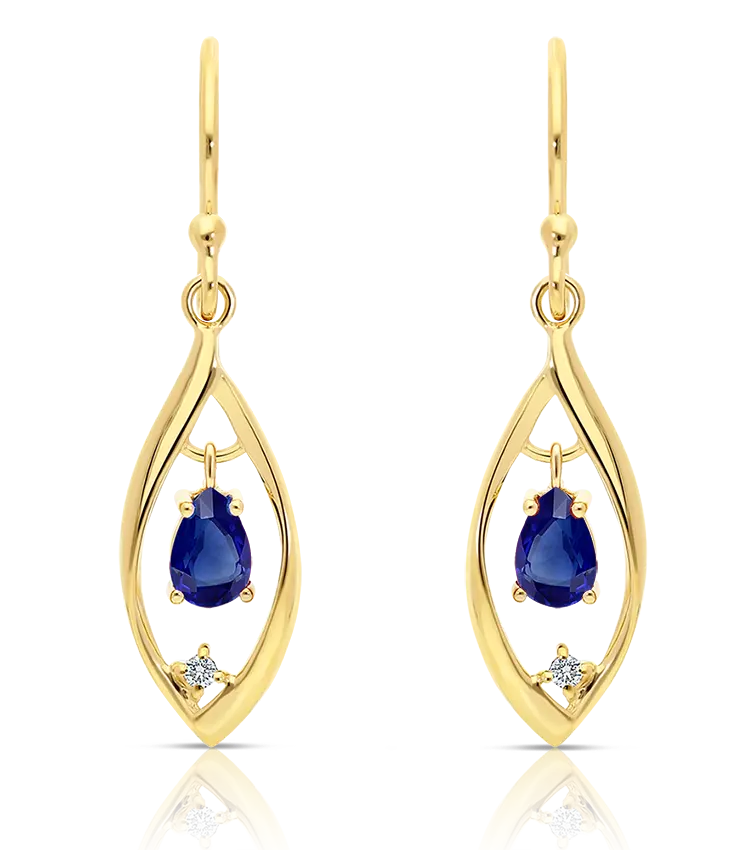 Boucles d'oreilles saphirs Femme