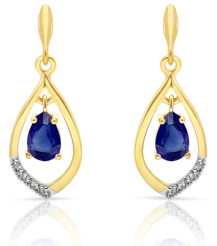 Boucles d'oreilles saphirs Femme